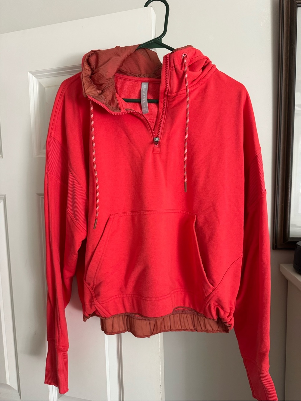 Athleta Hooded Quarter Zip